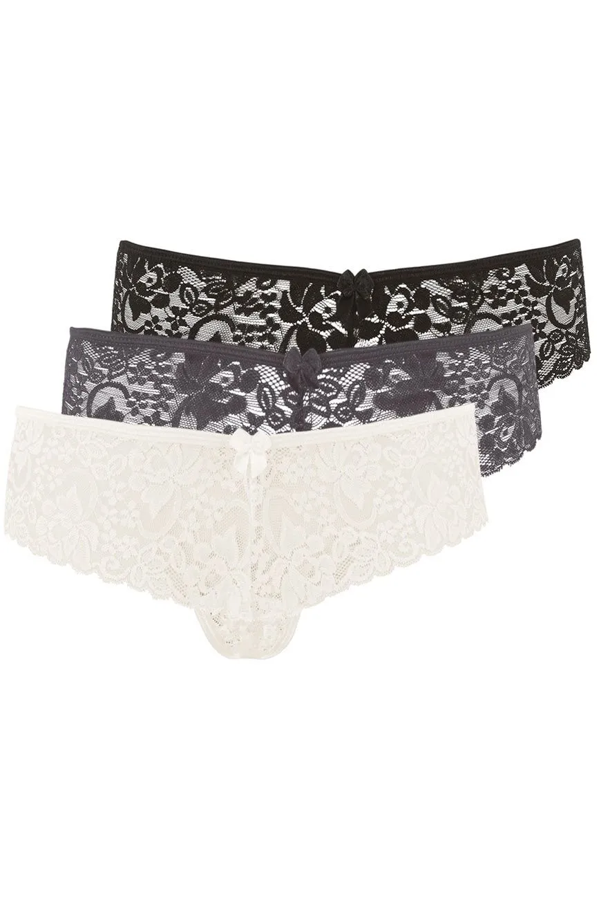 Multipack 3x String (Schwarz/Grau/Creme) Von Lascana – Bild 7