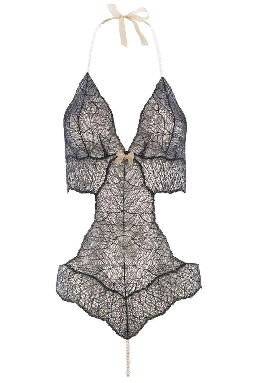 Body Ouvert Mit Perlen-Trägern Und Schritt Von Bracli – Bild 9